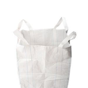 Buy cheap UN Big Bag FIBC Bulk Bag with Duffle Top Filling Spout Double Chain Stitching and White Color for Secure Bulk Transport from wholesalers