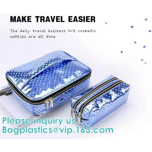 Buy cheap HANDBAG,PORTABLE WASH POUCH Promotional PVC/EVA cosmetic Bag with Handle,PVC Bedding Blanket Bag with Handle, makeup bag from wholesalers