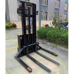 3500mm Full electric walkie stacker with widen fixed leg and forged fork used in