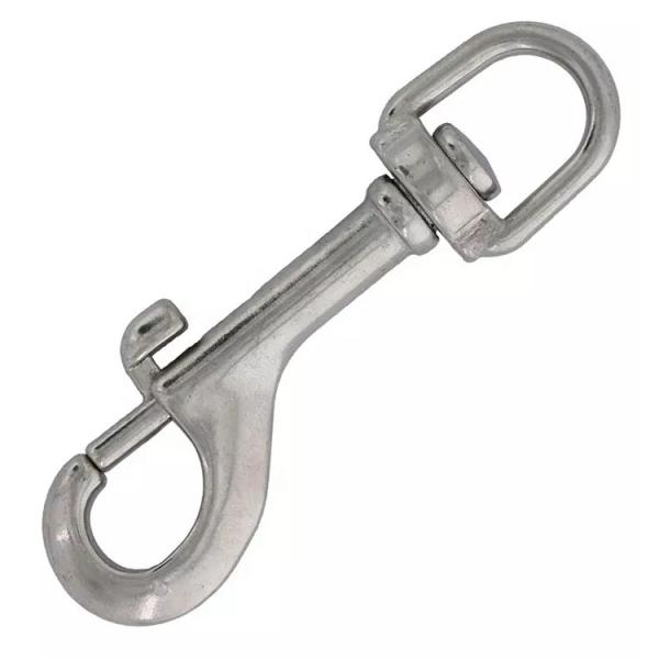 Polished Stainless Steel 316 Double Ended Bolt Snap Hook for OEM Acceptance and Finish