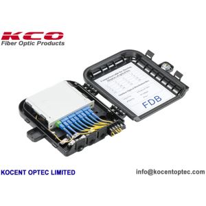 Buy cheap 8 Port Fiber Optic Terminal Box KCO-FBD-08C ABS Black 1*8 Opitcal Splitter SC/UPC from wholesalers