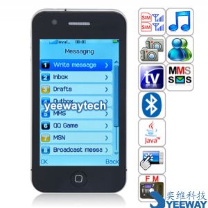 Buy cheap HiPhone H7 Quad Band Dual Cards Dual Standby Dual Cameras Color TV Bluetooth Java 3.6-inch Touch Screen Torch Phone from wholesalers