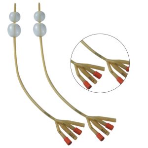24Fr 50cc Latex Foley Catheter 4 Way Dual Balloon Intermittent