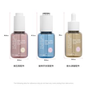 50ml Customizable Serum Dropper Bottles ODM / OEM Clear Oil Serum Plastic Bottle