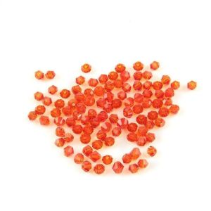 Gorgeous And Bright-colored Orange Red Crystal Bicone Beads Popular in Diverse
