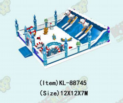 Large Snow Land Children Fun Park Inflatable With Sand land