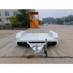 White Tandem Axle Flatbed Trailer 680kg Tandem Flatbed Trailers