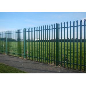 D Section 1.2m Steel Palisade Fencing With Hot Dipped Galvanized