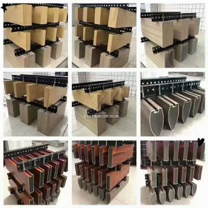 Buy cheap Timber Cladding Linear Baffle Aluminium Alloy Profile Wood Tile Ceiling from wholesalers