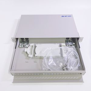 Buy cheap 19 Inch Indoor Rackmount Fiber Optic Terminal Box with 24 Ports and Drawer Type Design from wholesalers