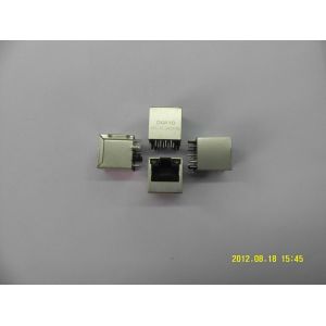 Buy cheap Right Angle single port RJ45 shielded connector without transformer , with Led RJ45 15.75mm from wholesalers