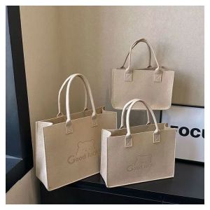 Buy cheap Commuting Simple Style Felt Shopping Handbag with Custom logo and Color Custom Felt Shoulder Bag Simple Large Capacity Felt Tote Bag Wholesale Felt Cloth Bag Custom With Logo from wholesalers