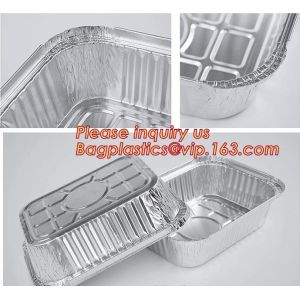 Buy cheap Custom Printing Logo Disposable Rectangular Aluminum Foil Food Takeaway Container with paper lid,Disposable Durable Alum from wholesalers