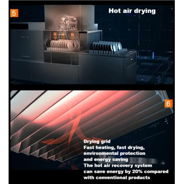 Tableware Automatic Dishwasher Machine conveyor Traditional Dishwasher