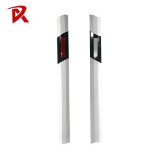 Buy cheap Beijing ROADSAFE 3 Fold Warning Flexible Reflective traffic guardrail road delineator post LOGO PVC sheet bollard from wholesalers