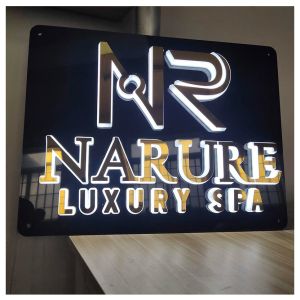 Buy cheap Led Acrylic Business Sign Backlit Acrylic Store Front Name Decor Light for Lash Salon Shop Branding Board from wholesalers