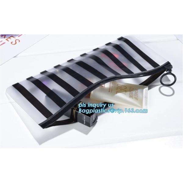 Quality pvc slider bag vinyl Zip lockk bag, vinyl slider Zip lockk waterproof beach bags with zipper, zipper bag vinyl toiletry zipp for sale