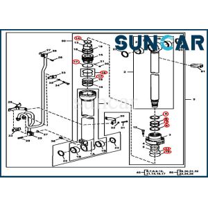 Buy cheap 4662891 John Deer Boom Hydraulic Cylinder Seal Kit For 160DLC 180GLC 160GLC Excavator from wholesalers