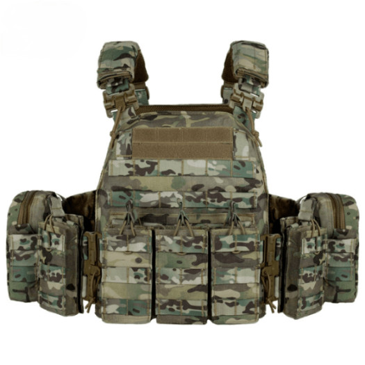 Buy cheap Quick-Release Tactical Vest - 1000D Polyester Combat Gear with MOLLE System, Ballistic Panel Slots & Hex-Vent Airflow (Adjustable 85-140cm Waist) from wholesalers
