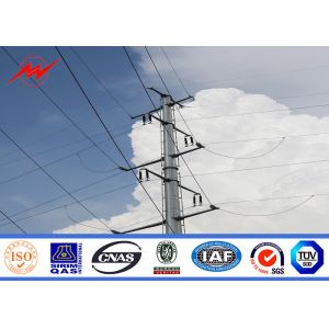China Tapered Electrical Steel Power Transmission Poles With Cross Arms on sale
