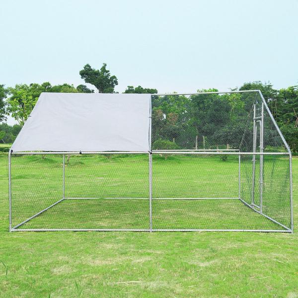 Quality Galvanized 3m Metal Walk In Chicken Run For Exercise for sale