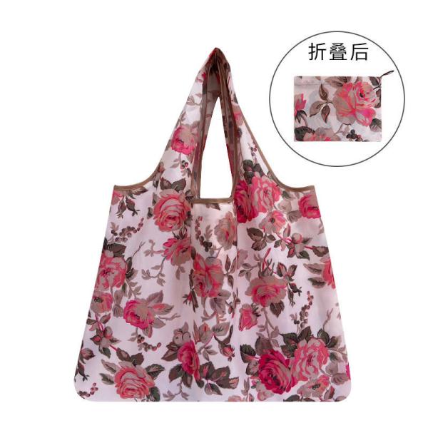 Quality Daily Portable Eco Foldable Oxford Tote Bag 35cm*55cm Collapsible Utility Tote for sale