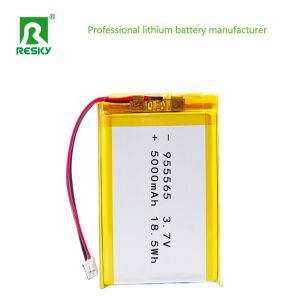 Lithium Cell LP955565 3.7V 5000mAh 18.5wh Solar Lithium Polymer Battery For