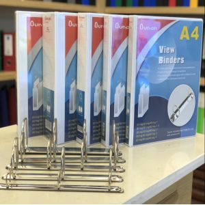 Buy cheap White File Folder Durable Hinge ONE Touch Easy Open 4 Ring Binder With 4cm Back Width PVC from wholesalers