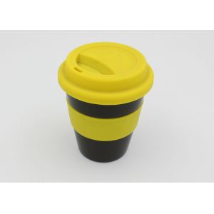 Custom Printed Colorful Plastic Coffee Cup With Silicone Lid And Grip 350ml