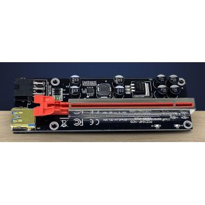 Gold Plated Ver009S PCIE Riser Card 009s PCI Express 1X to 16X Extender 6Pin