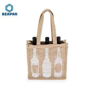 China Flat Bottom Zipper Portable Recycled Cotton Jute Bag on sale