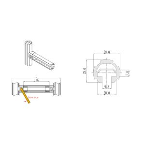 Buy cheap DY28-02A Aluminum Pipe T-shaped Aluminium Alloy Lean Pipe Tube for Karakuri System from wholesalers