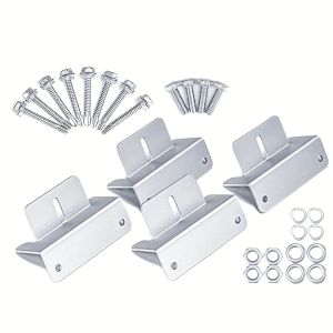 Buy cheap Metal/Tin Roof Solar Panel Mounting 4pcs Black Z Brackets for Panel Installation from wholesalers