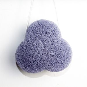 Buy cheap Tripetal Flower Brighten Face Lavender Konjac Sponge Mild Non Irritating from wholesalers