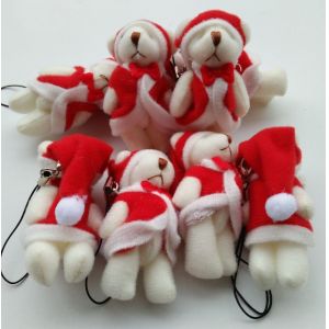 Buy cheap Mini Christmas Knuckle Bear 6cm Plush Toy Teddy Bear Doll Pendant with 6*3*2cm Size from wholesalers