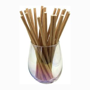 Buy cheap Disposable Bamboo Drinking Straw , Brown Paper Straws Recyclable from wholesalers