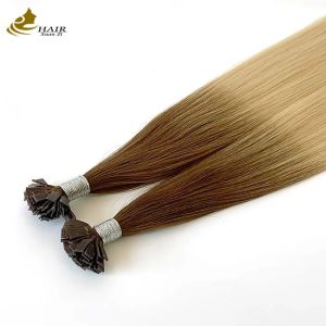 Buy cheap Flat Keratin T U Tip Remy Hair Extensions Blonde Customized from wholesalers
