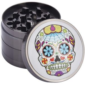 Buy cheap Skull Pattern 2 Aluminum Spice Grinder With Pollen Catcher from wholesalers