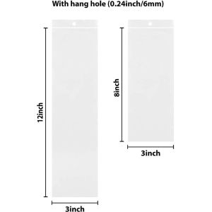 Buy cheap Clear Baggies Necklace Bags with Hang Hole Resealable Plastic Bags from wholesalers