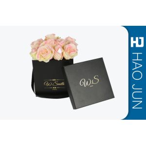 Buy cheap Romantic Beautiful Custom Black Flower Box Varnishing / Glossy Surface from wholesalers