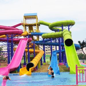 Customized Spiral Design Fiberglass Water Slide for Adult Use with High Capacity
