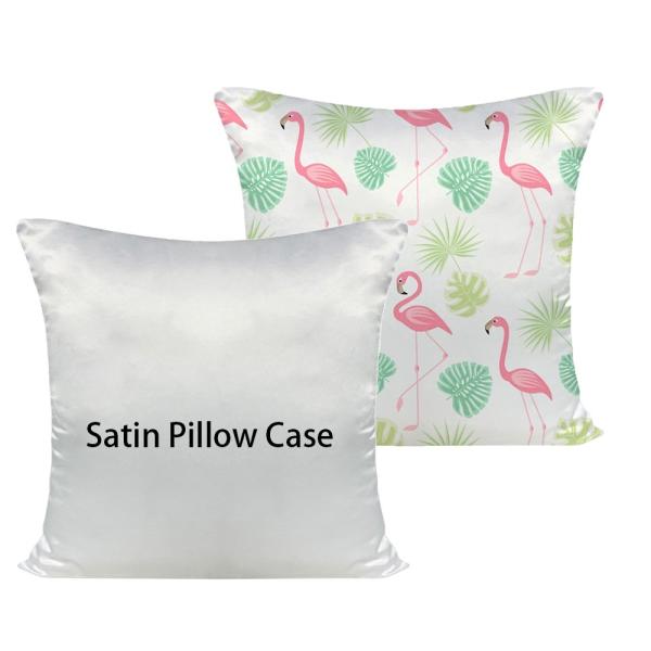 Buy cheap 16 inch Sublimation Blanks Pillow Case Custom Print Logo 40x40CM White Cushion Cover Sublimation Satin Pillowcase from wholesalers