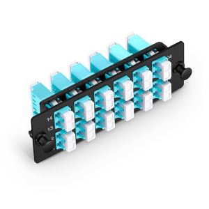 Buy cheap P12LC2X10GMM Fo Patch Panel 12 Port LC/PC Adapter Duplex Panel 24 Fibers OM4 Multimode from wholesalers