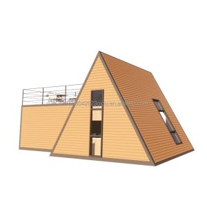 Buy cheap Triangle House A Frame House Kit For Living With 50/75/100mm Wave Sandwich Panel Wall and Log from wholesalers