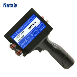 Handheld portable inkjet printer for plastic bag date time coding