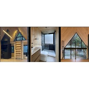 Modern Triangular Resort Hotel Prefab Container House with One Bed Bathroom