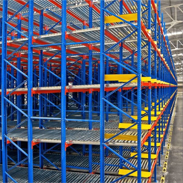 High Density Warehouse Gravity Racking System with Adjustable Rollers and