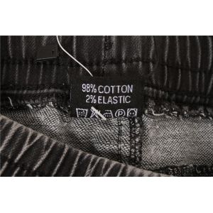 Buy cheap Black Washed Men's Denim Half Pants Mens Elastic Waist Jean Shorts from wholesalers