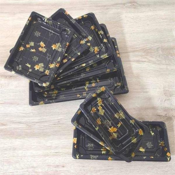 Disposable Japanese Plastic Fish Shaped Sushi Packaging Serving Tray Biodegradab