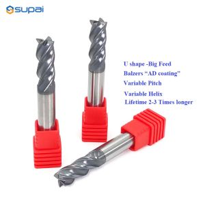 China Solid Carbide Variable Pitch-Helix Corner Radius Endmills Cutting tools for CNC Milling on sale
